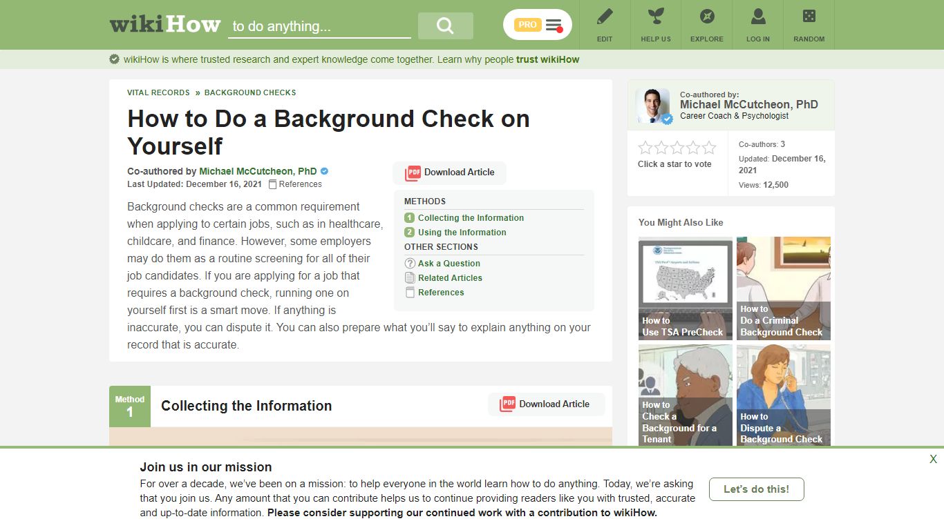 How to Do a Background Check on Yourself: 11 Steps (with ... - wikiHow