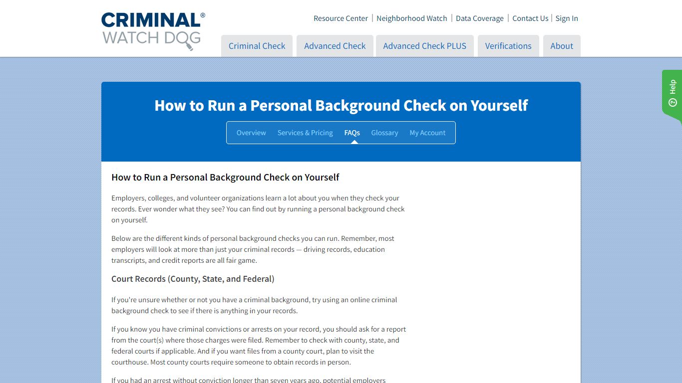 How to Run a Personal Background Check on Yourself
